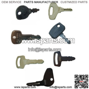 Heavy Equipment / Construction Ignition Key Set (7 Keys) Fits Kubota
