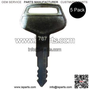 (5) Komatsu Keys # 787 for Excavator Dozer Loader and Heavy Equipment
