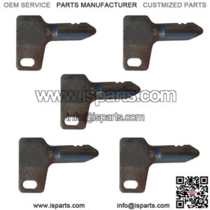 (5) Keys Fit Yanmar Fits Kubota Mini-Excavator Takeuchi Fits John Deere Ind RG60