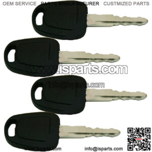 K1009605 Four (4) Heavy Equipment Ignition Keys F900 Fits Daewoo Doosan
