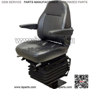 Vinyl-Black Fold-Down Seat With Armrests Fits Case Backhoes 580 6836