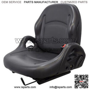 P52 Black Vinyl Seat fits Komatsu Forklifts: 15T 15 DF40 FB15 BF15M3 FB15SH6