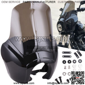 Front Quarter Fairing 15"Windshield Windscreen For Harley Dyna Wide Glide 06-17