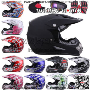 Motorcycle Motocross Off Road Full Face Helmet ATV Dirt Bike Adult Youth Kid DOT
