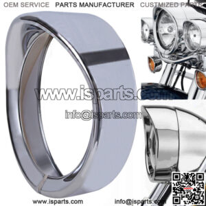 For Harley Touring 7" Headlight Lights Passing Lamp Trim Ring Bezel Visor Cover