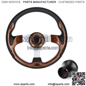 Golf Cart Steering Wheel With Black Adapter for EZGO TXT RXV Parts Accessories