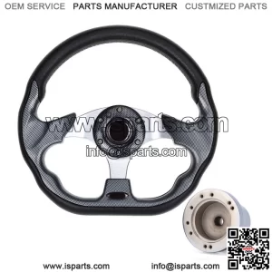12.5inch Golf Cart Steering Wheel For Yamaha Golf Cart w/ Chrome Hub Adapter