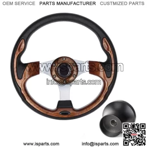 Golf Cart Steering Wheel with Black Adapter for Yamaha G8 G9 -G29 Drive