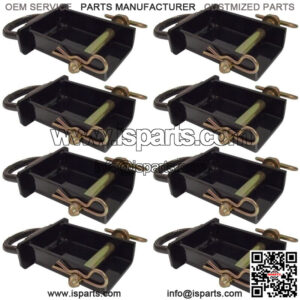 Eight (8) Pack Removable Stake Pocket + D-Ring For Flatbeds Trucks Trailers