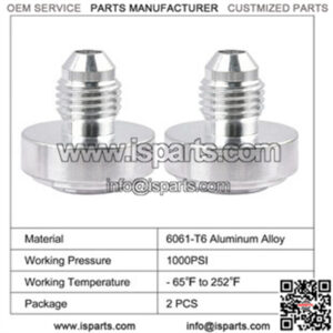 Cross-border hot-selling welded joint aluminum oil vent pot connector joint AN/4/6/8/10/12 2 packs