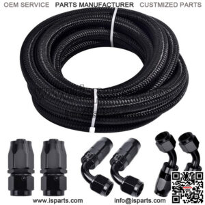 Cross-border hot-selling car modification AN6 black braided nylon tubing oil cooling connector set 3.6m/6m