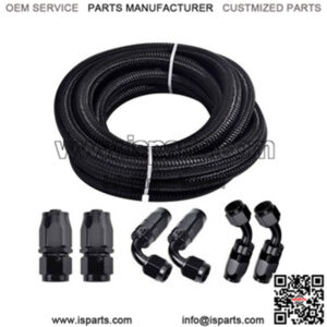 Cross-border hot-selling car modification AN10 black braided nylon tubing oil cooling connector set 3m/6m