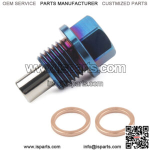 Explosive foreign trade auto parts titanium alloy strong magnetic oil pan screw Universal magnetic oil drain plug suction iron screw