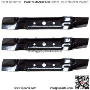 3PK Lawn Mower Blades for John Deere 48 Cut L120 L130 GX20250 GY20568