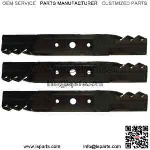 3 Silver Streak Toothed Blades Fit John Deere GX20250 L120 L130 48" Deck