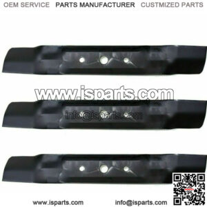 3PK BLADES FOR 48" DECK JOHN DEERE GX20250 GY20568 L120 L130 MOWERS