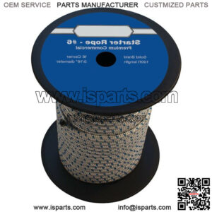 100' Solid Braid Starter Rope 146-068 For Size 6 Diameter 3/16" Length 100'