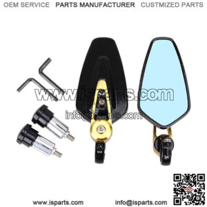 Motorcycle 7/8" Handlebar End Rearview Side Mirrors CNC Street Bikes Scooter ATV