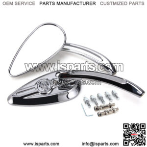 Motorcycle Chrome Mirrors For Harley Touring Road King Street Glide Softail Dyna