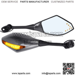 Motorcycle Mirrors w/ LED Light For HONDA CBR600RR 2003-2016 CBR1000RR 2004-2007