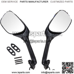 Motorcycle Rearview Mirrors LED Turn Signal Light For Suzuki GSXR 600 750 1000