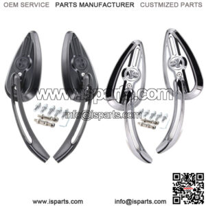 Motorcycle Skull Mirrors For Harley Touring Road King Electra Glide Softail Dyna
