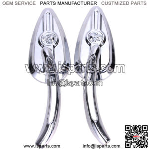 Motorcycle Teardrop Skull Mirrors For Harley Touring Road King Sportster 883 XL