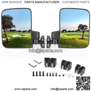 Golf Cart Side Mirrors No Drilling for Yamaha Club Car EZGO Rear View Mirror