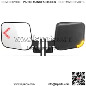 Golf Cart Side Rear View Mirrors W/ LED Turn Signal for YAMAHA EZGO Club Car