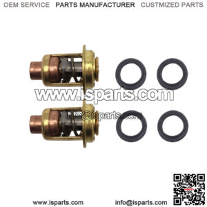 2 Pcs Thermostat Kit 75692Q2 for Outboard Mercury Marine