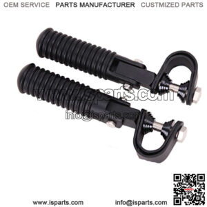 Motorcycle 1" 1-1/4" Highway Crash Bar U-clamp Foot Pegs Rests For Harley Honda