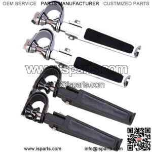 Motorcycle 1"~1-1/4" Engine Guard Crash Bar Foot Pegs For Harley Honda Yamaha