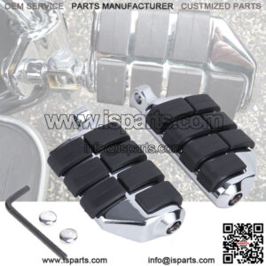 Chrome Wing Male Mount Footpegs Footrest For Harley Softail Dyna Glide Sportster