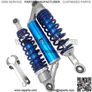 12.60in 320mm Universal Motorcycle Rear Air Shock Absorbers For Yamaha Kawasaki Honda Suzuki Pit Dirt Bike Quad ATV Go Kart (Blue&Silvery)