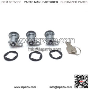8122874K3 Set Of 3 Door Lock Cylinders With Keys For Jeep Wrangler YJ