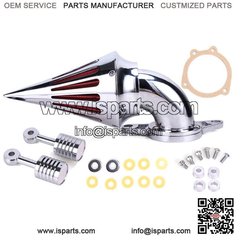 For Harley Softail Dyna Touring Chrome Spike Cone Air Cleaner Intake Filter Kits