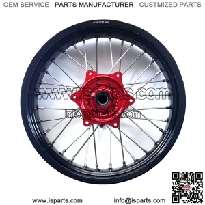 3.5x17" 7 Series Black Circle Honda CRF CNC Red Rear Hub (19.054)