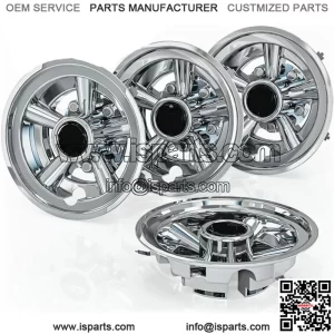 8 Inch Golf Cart Wheel Covers Hub Caps for EZGO Club Car Yamaha,Set of 4-Chrome