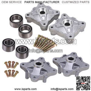 For Polaris RZR 800 RZR S 800 RZR 4 800 Front+Rear Wheel Axle Hub Kit w/ Bearing