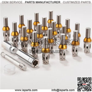 Modified tire bolt titanium alloy hollow anti-theft 16+4 tire cone/ball bolt suitable for German cars