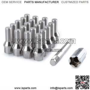 Refitted tire bolt titanium alloy anti-theft cone/ball bolt suitable for German cars