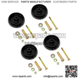 (4) Mower Plastic Deck Wheels For John Deere G100 L100 L105 L107 L110 L120 L130