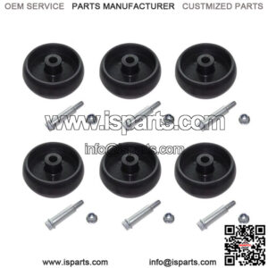 6 Pack Deck Wheels Fits John Deere GX10168 D100-D170 E110-E180 G100 L100-L130