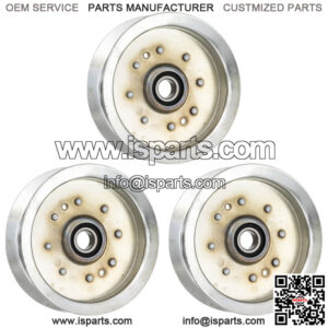 Flat Idler Pulley Set for John Deere L120 L130 L100 L110 L118 L111 D140 3-Pack