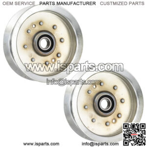 Flat Idler Pulley Set for John Deere L120 L130 L100 L110 L118 L111 D140 2-Pack