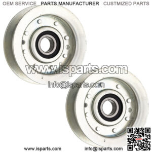 Flat Idler Pulley Set for John Deere L100 L120 L130 L110 L118 L111 D140 2-Pack