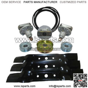 L120 L130 L2048 L2548 48" MOWER DECK PARTS KIT SPINDLES, BLADES, BELTS, IDLERS