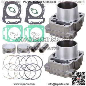 For Can Am Commander 1000 Max 2 Cylinders Pistons Top End Rebuild Kit 91mm Bore