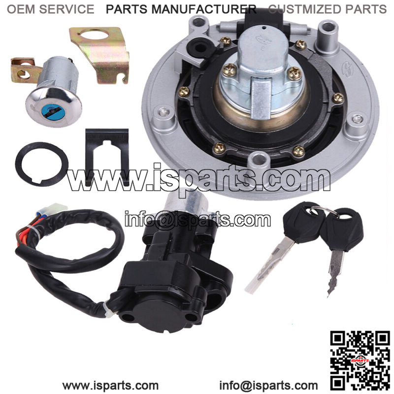 For SUZUKI GSXR750 600 2004-2015 Ignition Switch Fuel Gas Cap Seat Lock Key Set