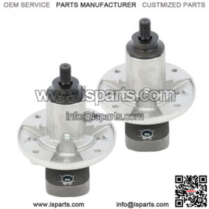 2 Pack Spindle Assembly W/Pulley Nut  For John Deere L111 L118 L120 L130